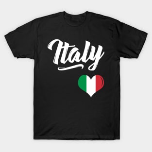 Italy Flag Heart Italian Italia Love Gift T-Shirt